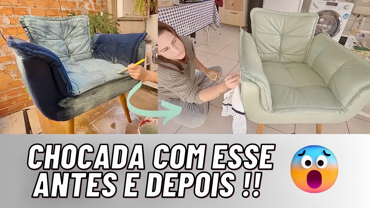 PINTANDO SOFÁ EM CASA COM TINTA DE PAREDE ! VOCÊ NÃO VAI ACREDITAR NO RESULTADO!