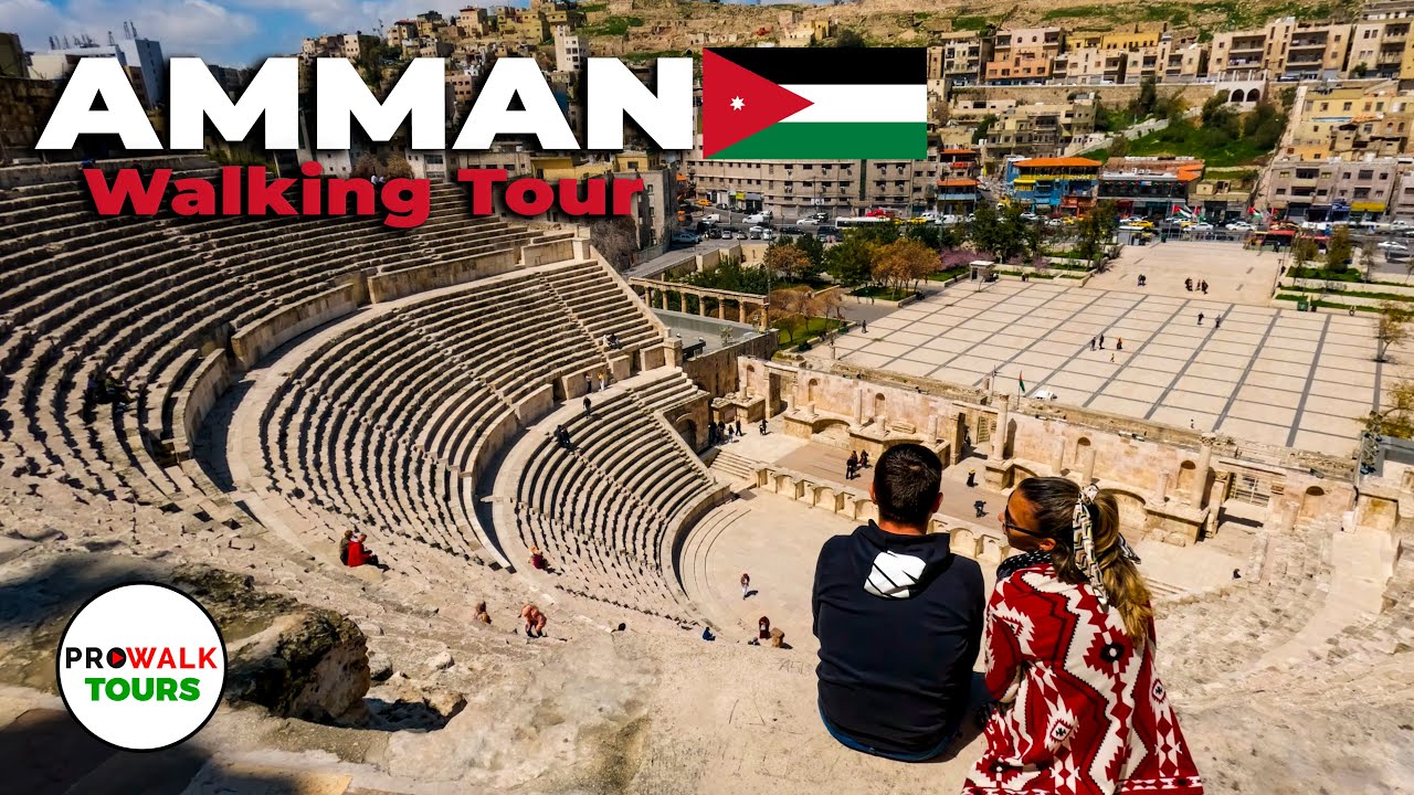 Amman, Jordan Walking Tour - 4K - with Captions