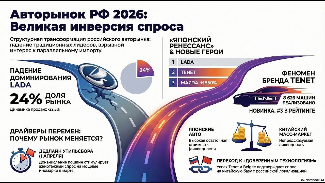Российский авторынок: Смена предпочтений в 2026