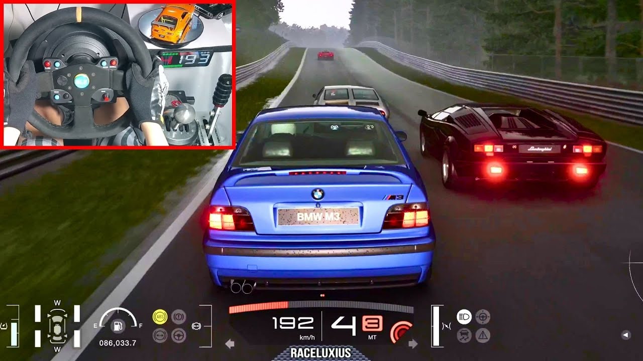 BMW M3 &rsquo;97 - Wet Nurburgring Nordschleife | Gran Turismo 7 Steering Wheel + Pedal Gameplay