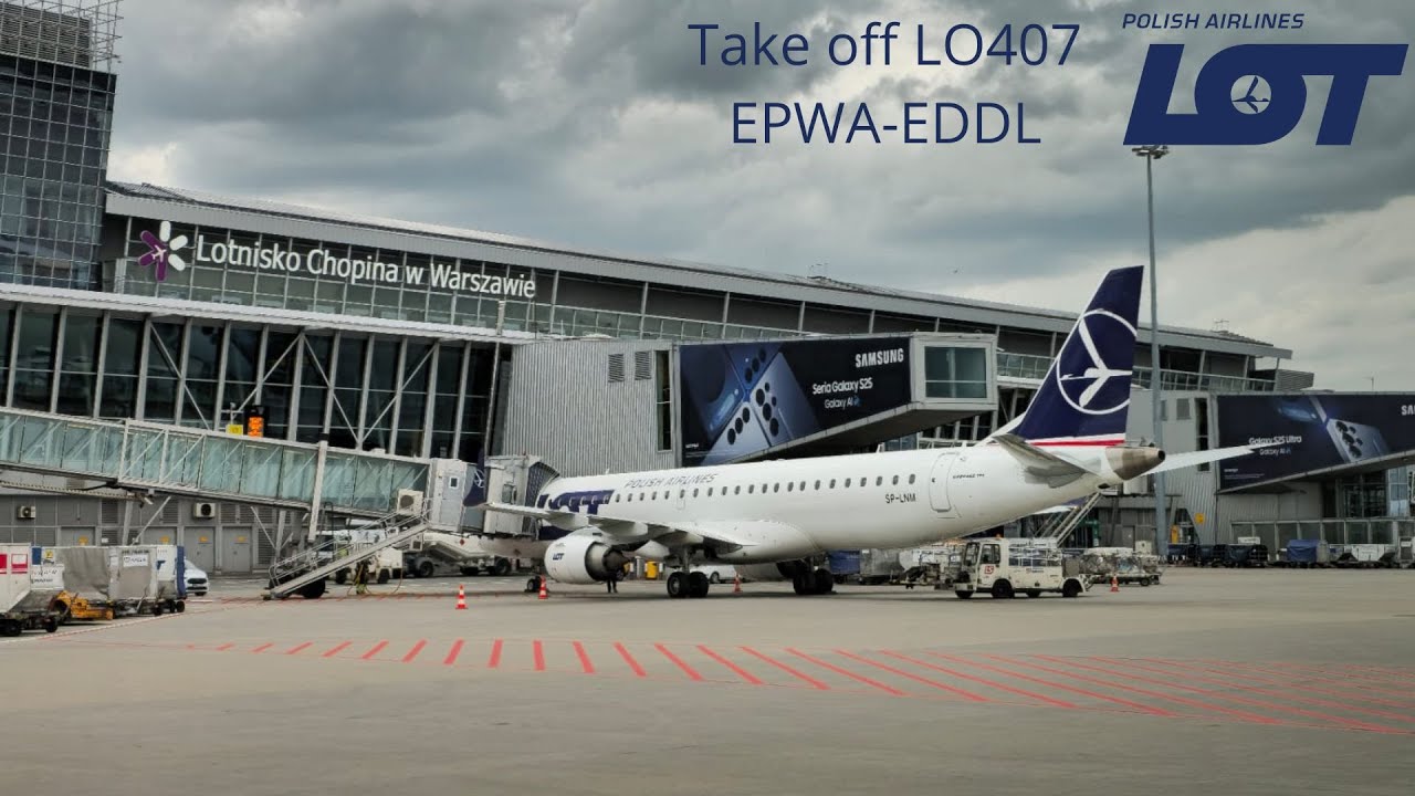 Take Off LOT 407 Warsaw - Düsseldorf SP-LWC B738.