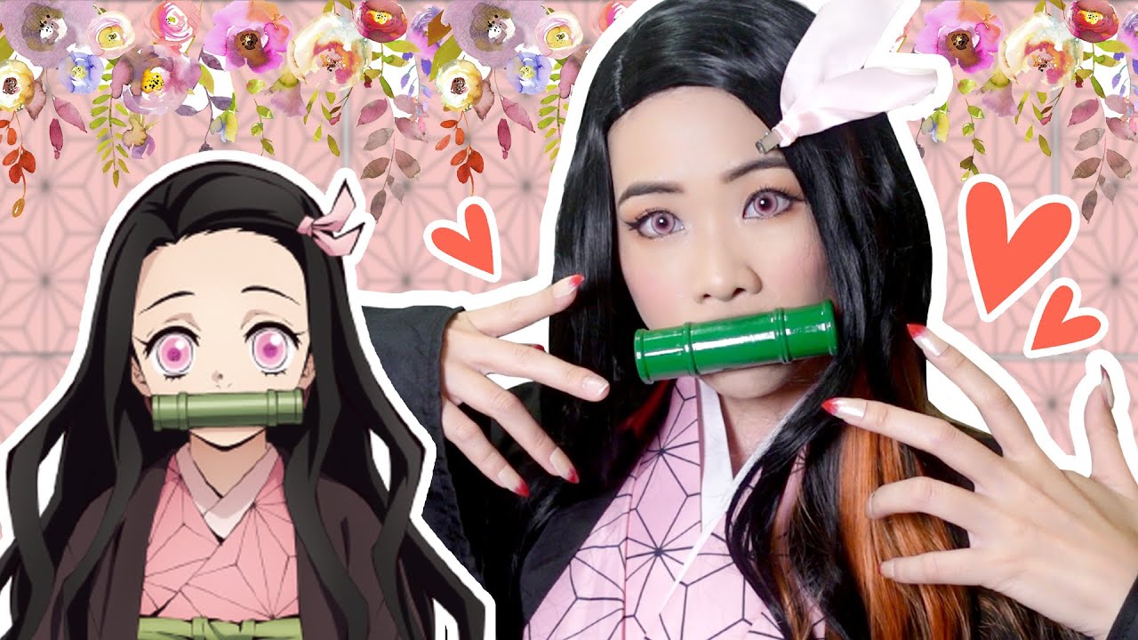 Nezuko Cosplay Makeup Tutorial 鬼滅之刃 禰豆子化妝教學 Demon Slayer 鬼滅の刃 コスプレメイク｜白雨旋 小雨
