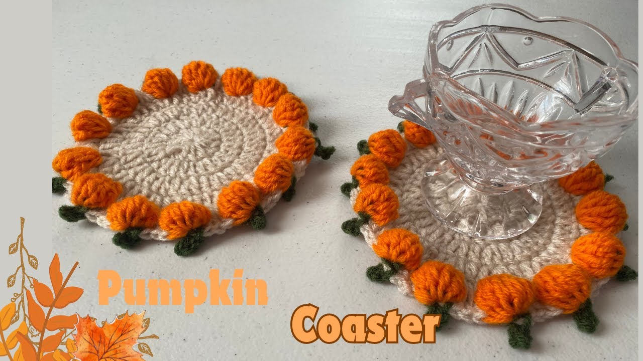 Crochet Pumpkin Coaster Tutorial 🎃 | Perfect Fall Decor!