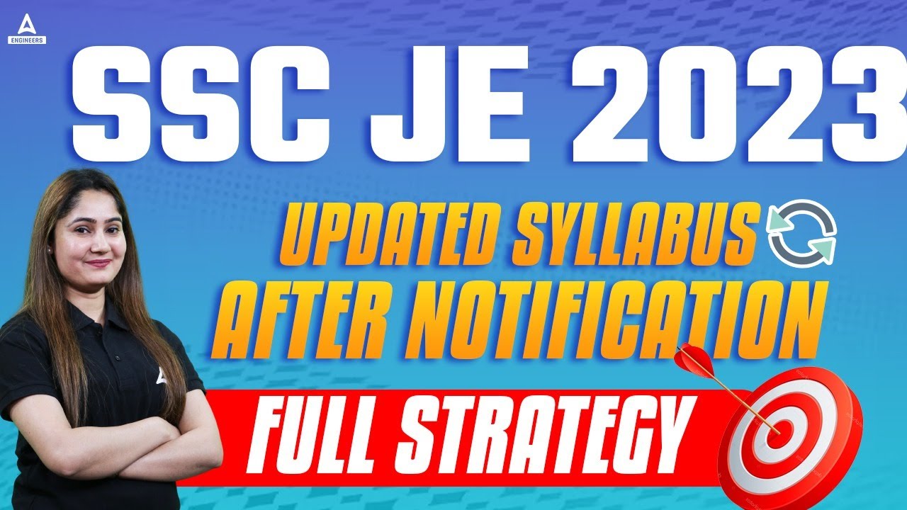 SSC JE 2023 | SSC JE Syllabus 2023 After Notification | Full Strategy | By Pinki maam