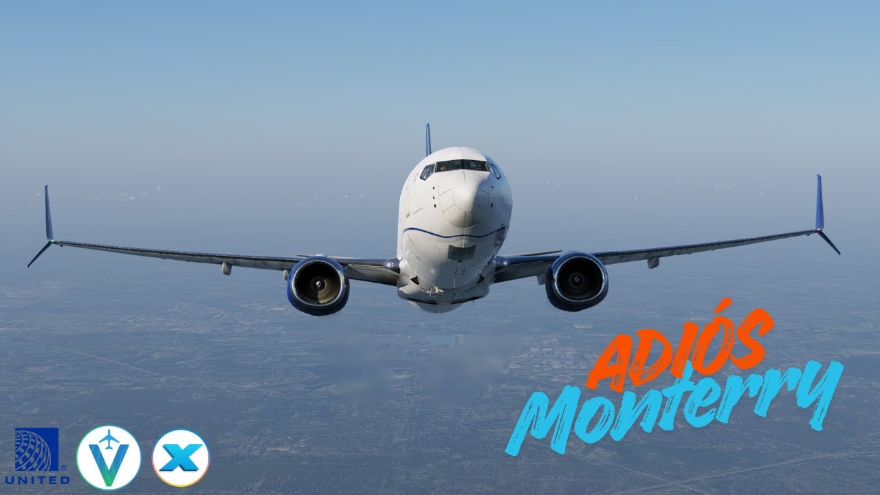 Departing into Monterry, MX - X-Plane 12 - B737-800