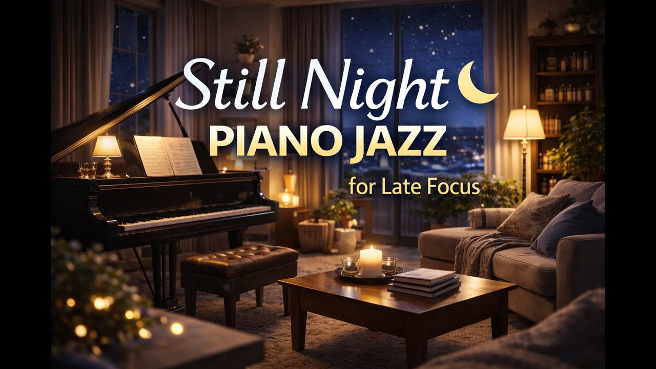 Still Night Piano Jazz 🌙 – Calm Focus Music for Late Hours