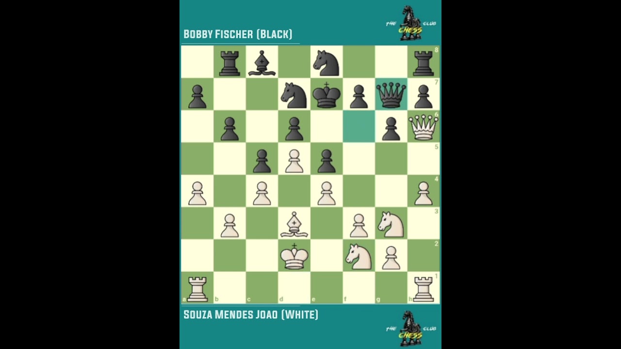 Souza Mendes Joao vs Bobby Fischer ◉ World Chess Match ‖ Santiago → Chile (1959)