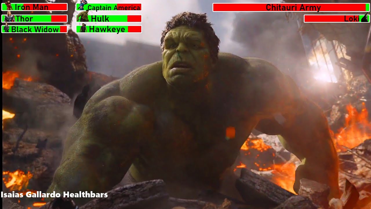 The Avengers (2012) Final Battle with healthbars 5/5