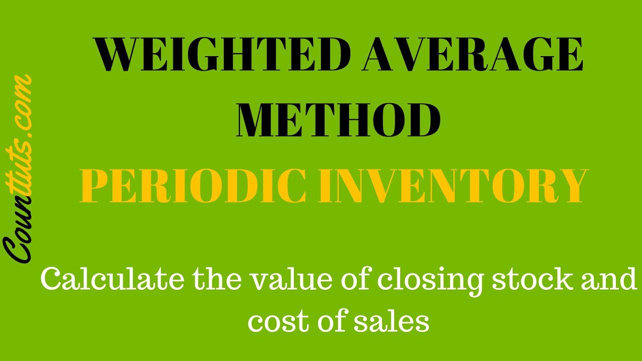 Weighted Average Inventory Costing |  PERIODIC Example