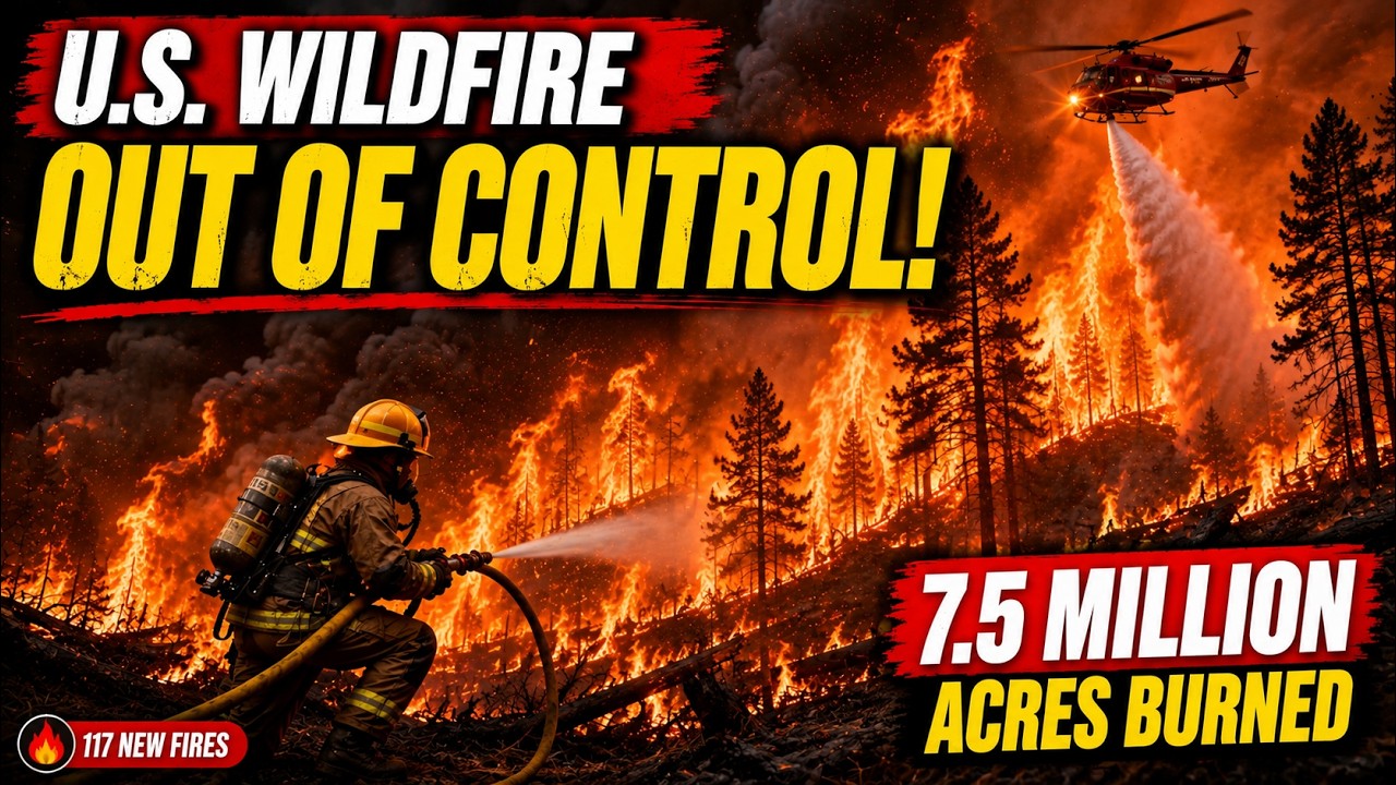 🚨 U.S. WILDFIRE CRISIS: 7.5 Million Acres Burned & 117 New Fires Explode