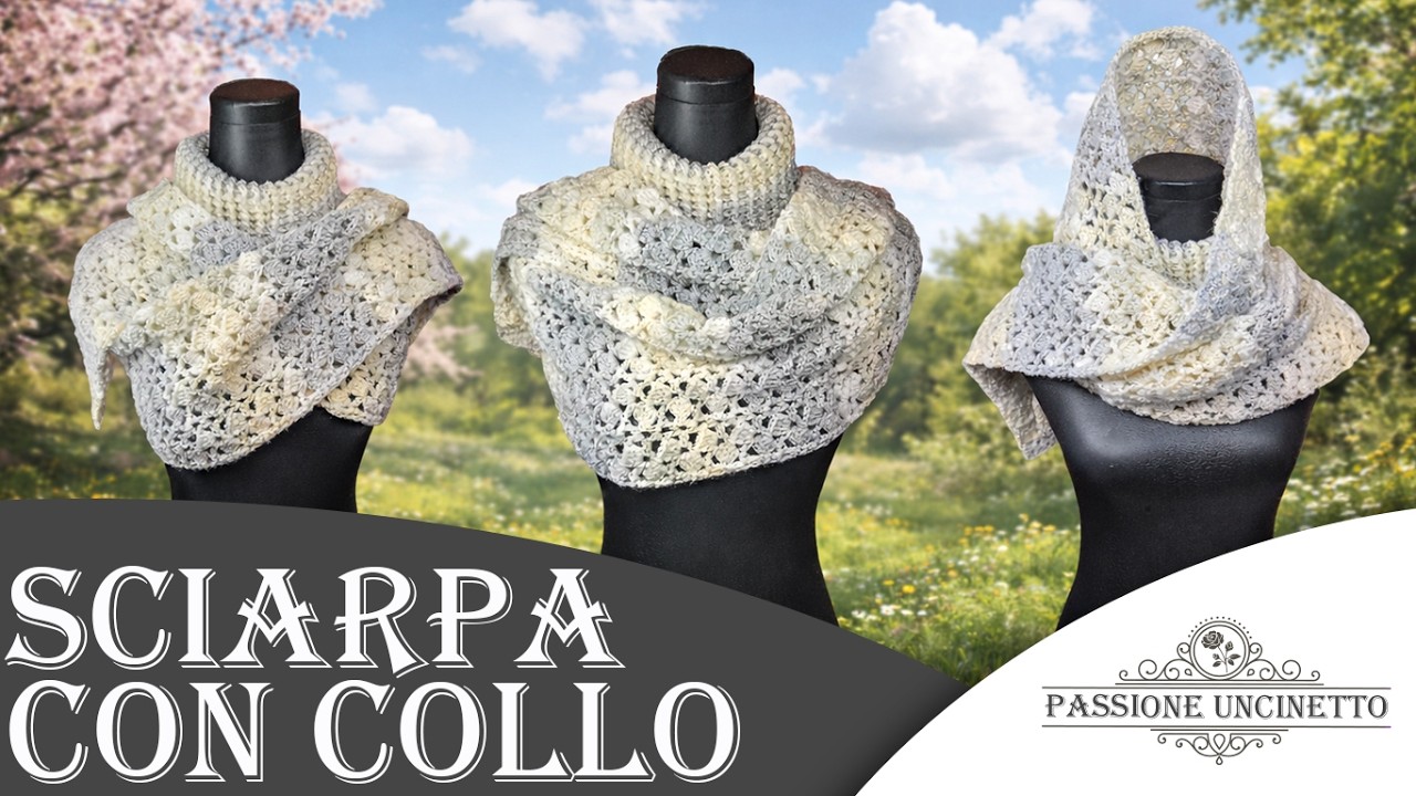 TUTORIAL: Sciarpa con collo 🧣 