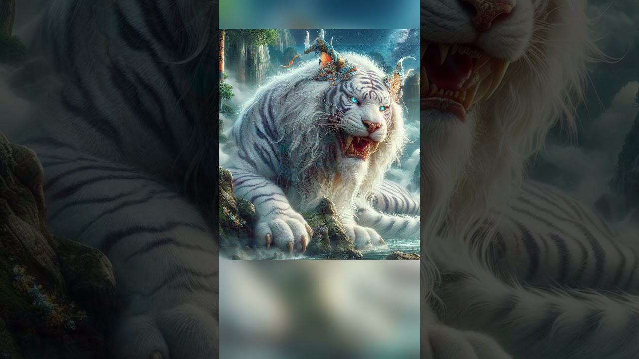 五神獸(青龍、白虎、朱雀、玄武、麒麟) #aiartworks #bing #illustration #chinesedragon