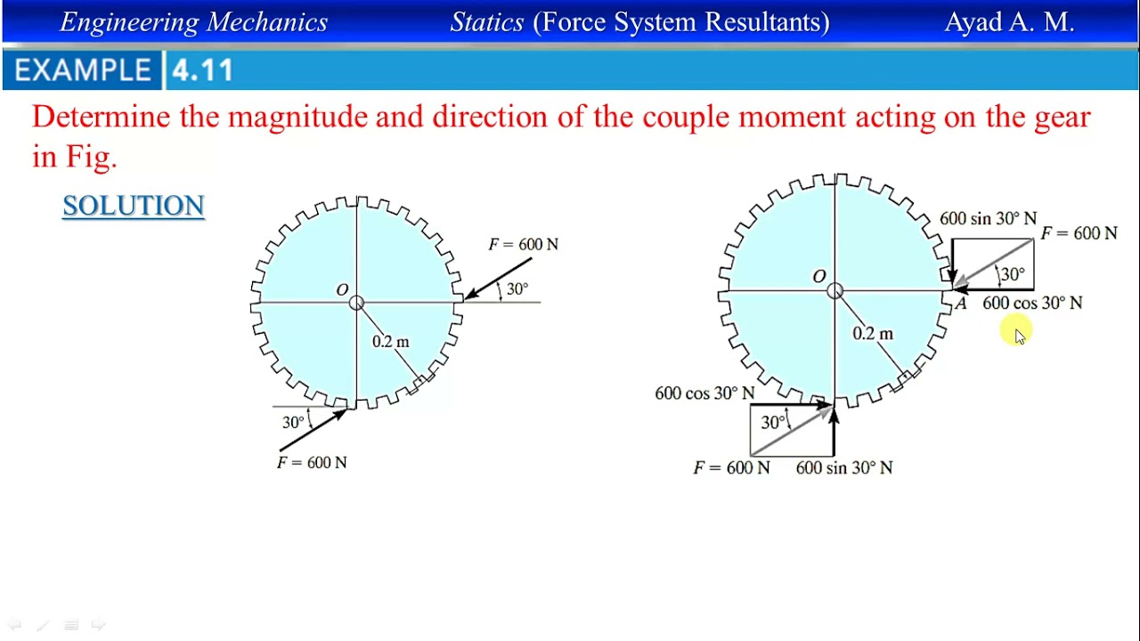Ch4 Engineering Mechanics Statics Force System Resultants L7 part2