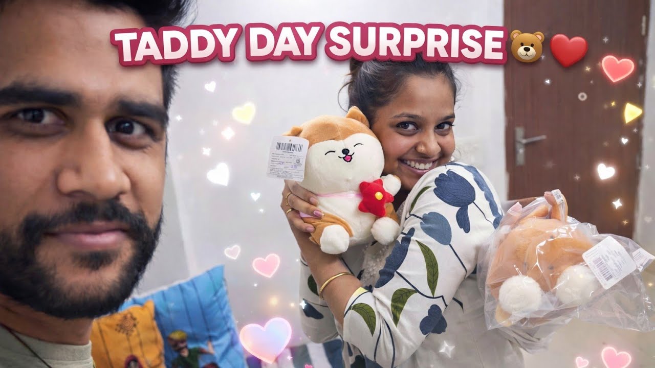 Taddy Day Surprise 🧸❤️ | Wife Ka Reaction 😍