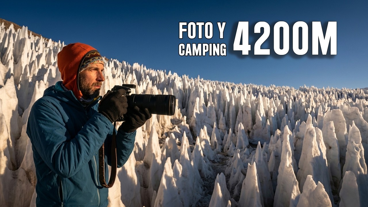 Fotografía y camping a 4200 metros | Formaciones de hielo en la montaña