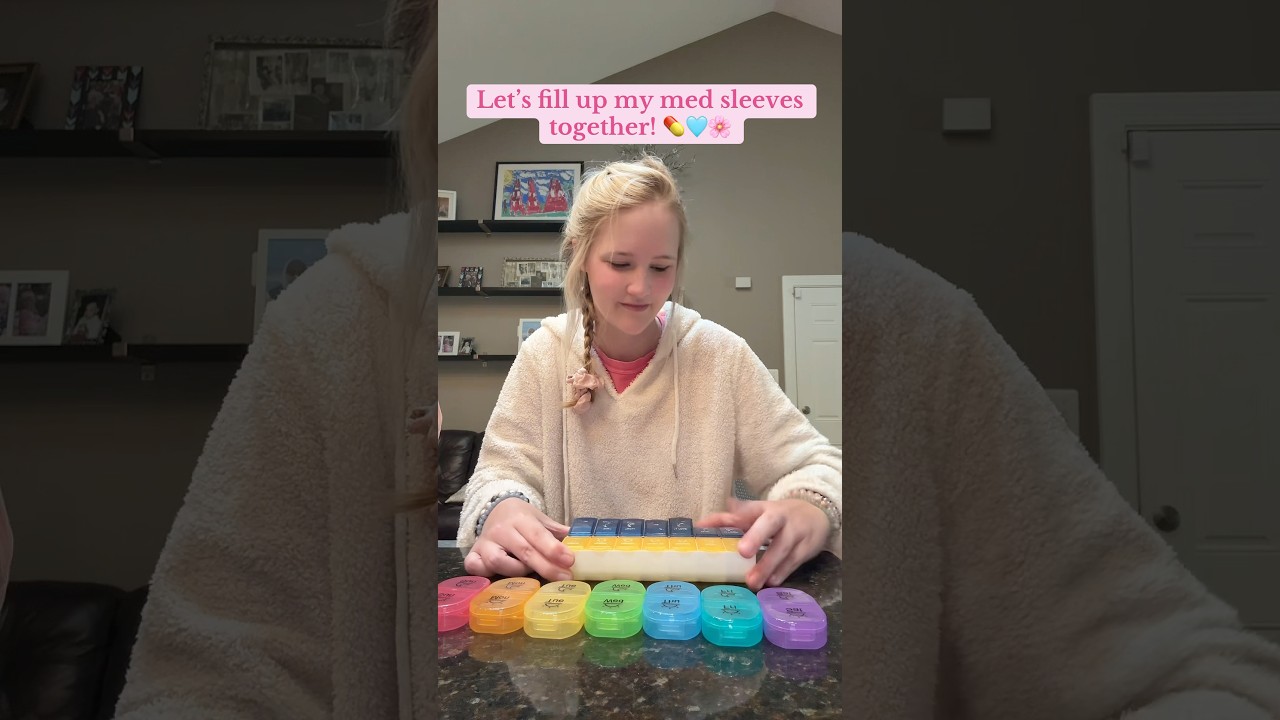 fill up my med sleeves w me #asmrvideo #medication #pillorganizer #spoonielife #chronicallyill