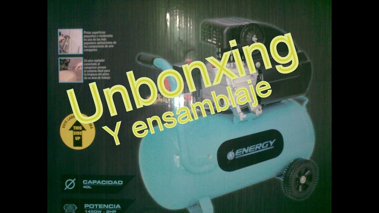 Unboxing Compresor de aire Energy AC40/220/50 y ensamblaje