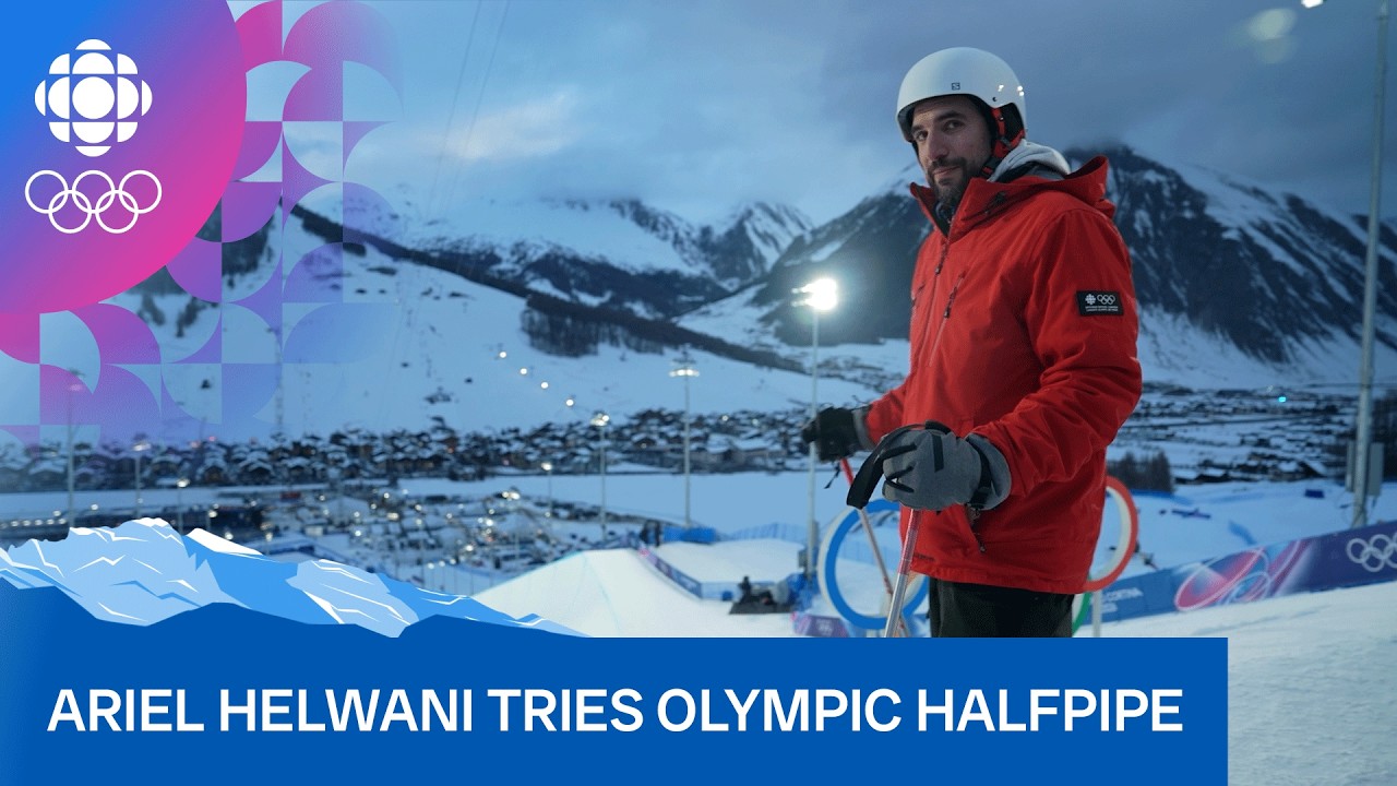 Ariel Helwani tries Olympic halfpipe
