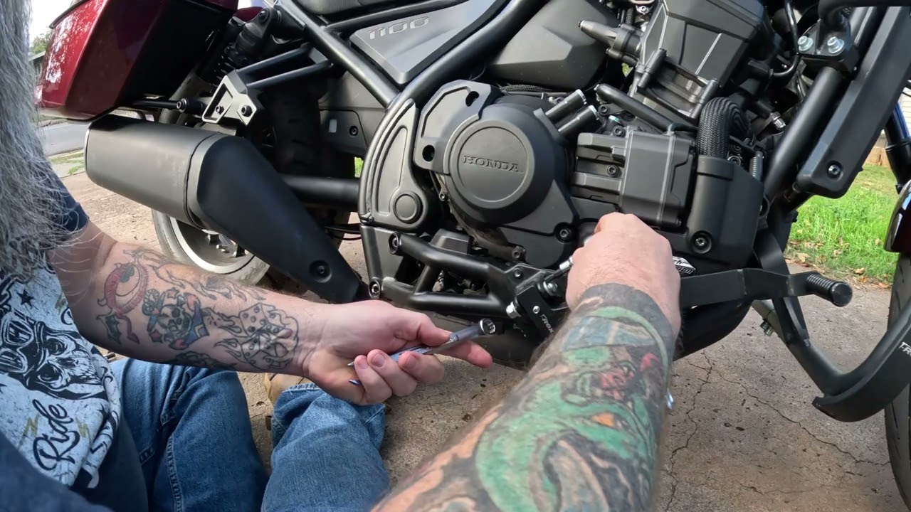 T Rex forward controls installed on Honda 1100T