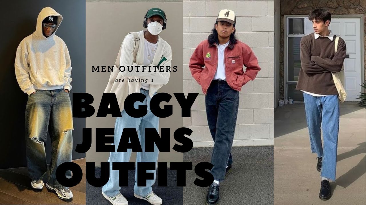 How To Style Baggy Jeans |  Baggy Jeans Outfit ideas Men Outfiters