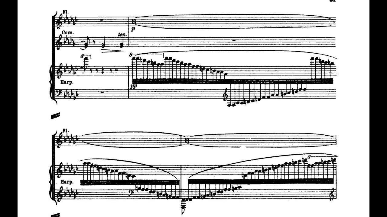 Gabriel Pierné - Konzertstück for Harp and Orchestra, Op. 39 (1901) [Score-Video]