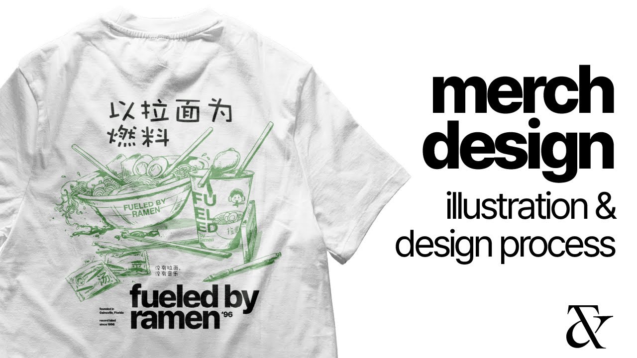 Merch design concept | Illustration & design process