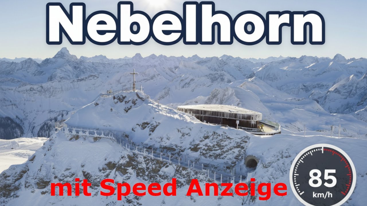 Nebelhorn Ski  Talabfahrt 🗻 7km pure Abfahrt im Allgäu 🏔️ mit Speed Anzeige #allgäu #ski