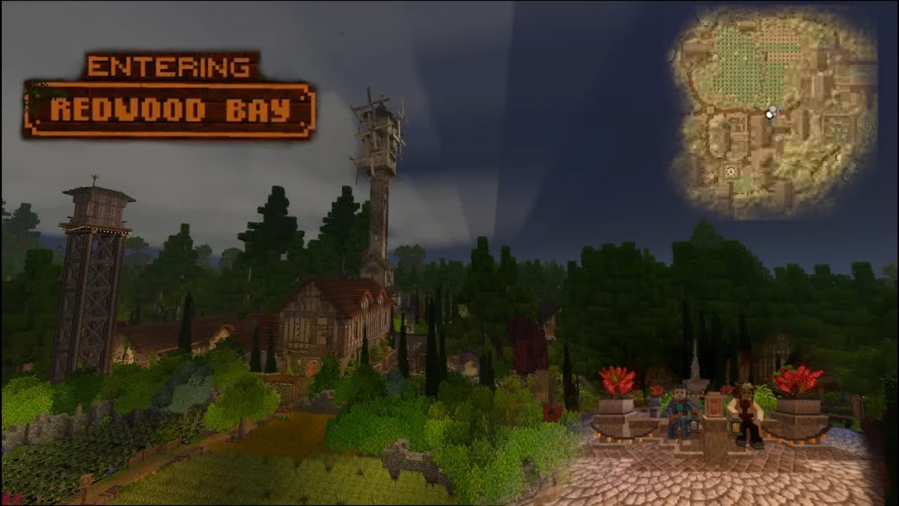 Vintage Story | exploring Redwood Bay on the Tops Server.
