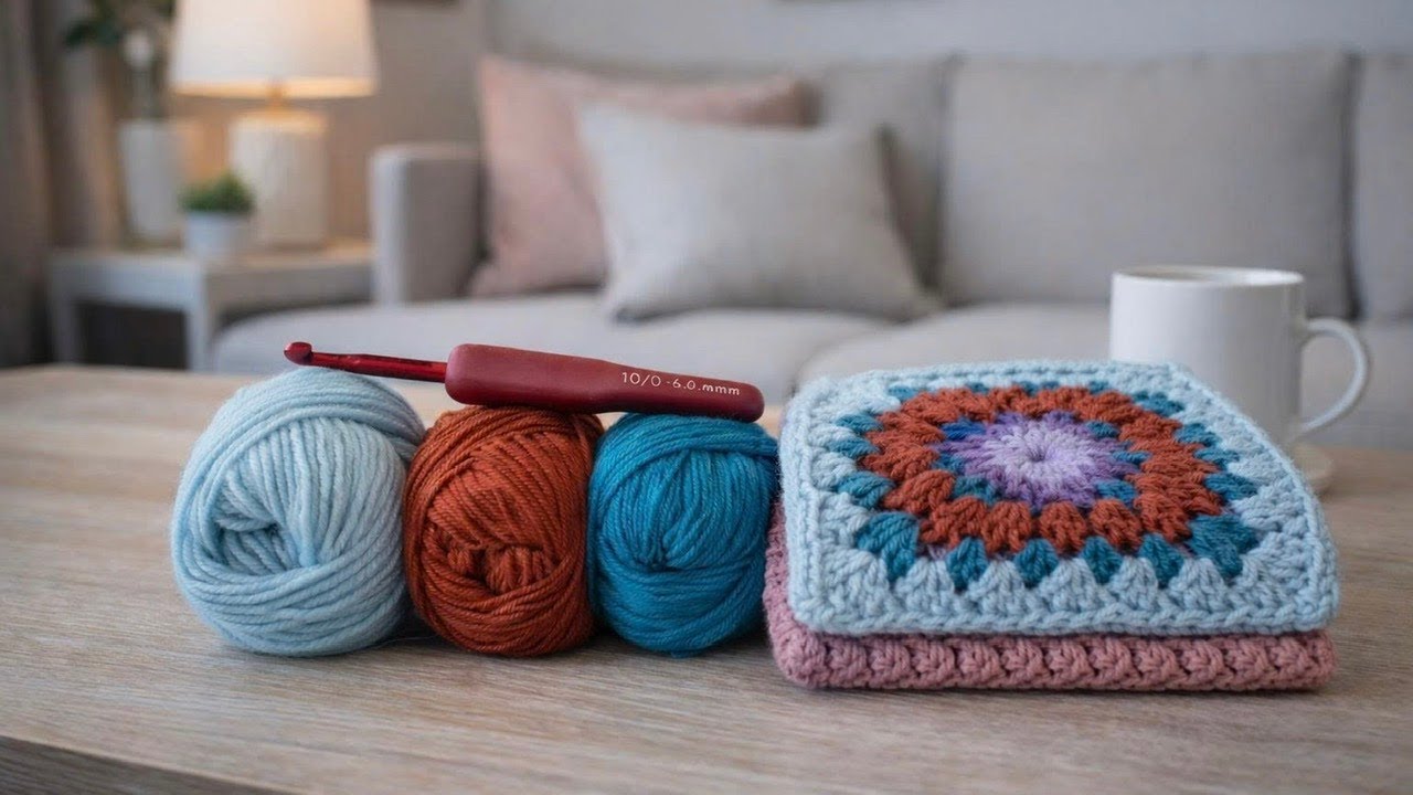 THIS GRANNY SQUARE IS A MUST-TRY FOR CROCHET LOVERS / GRANNY SQUARE