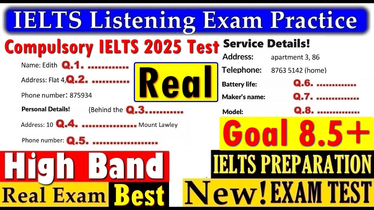 IELTS LISTENING PRACTICE TEST 2025 WITH ANSWERS | 23.05.2025
