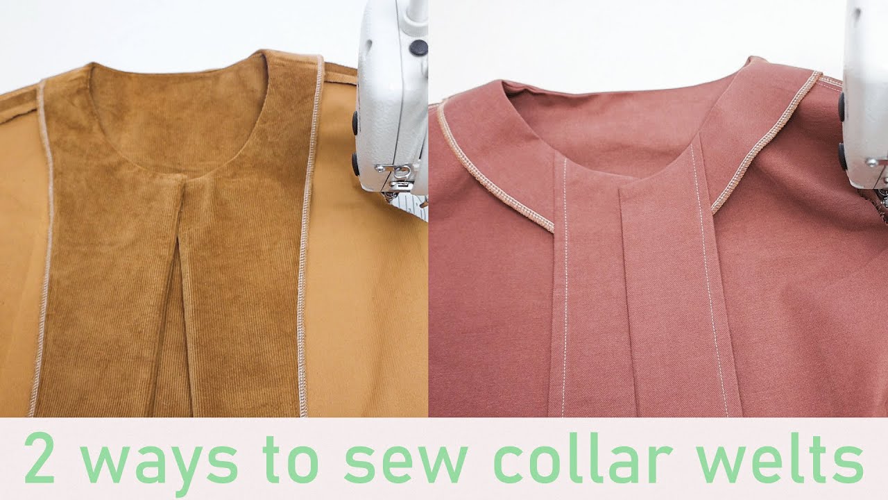 🌈2 Ways To Sew the welt of a jacket’s round collar | Sewing tips for collar welts
