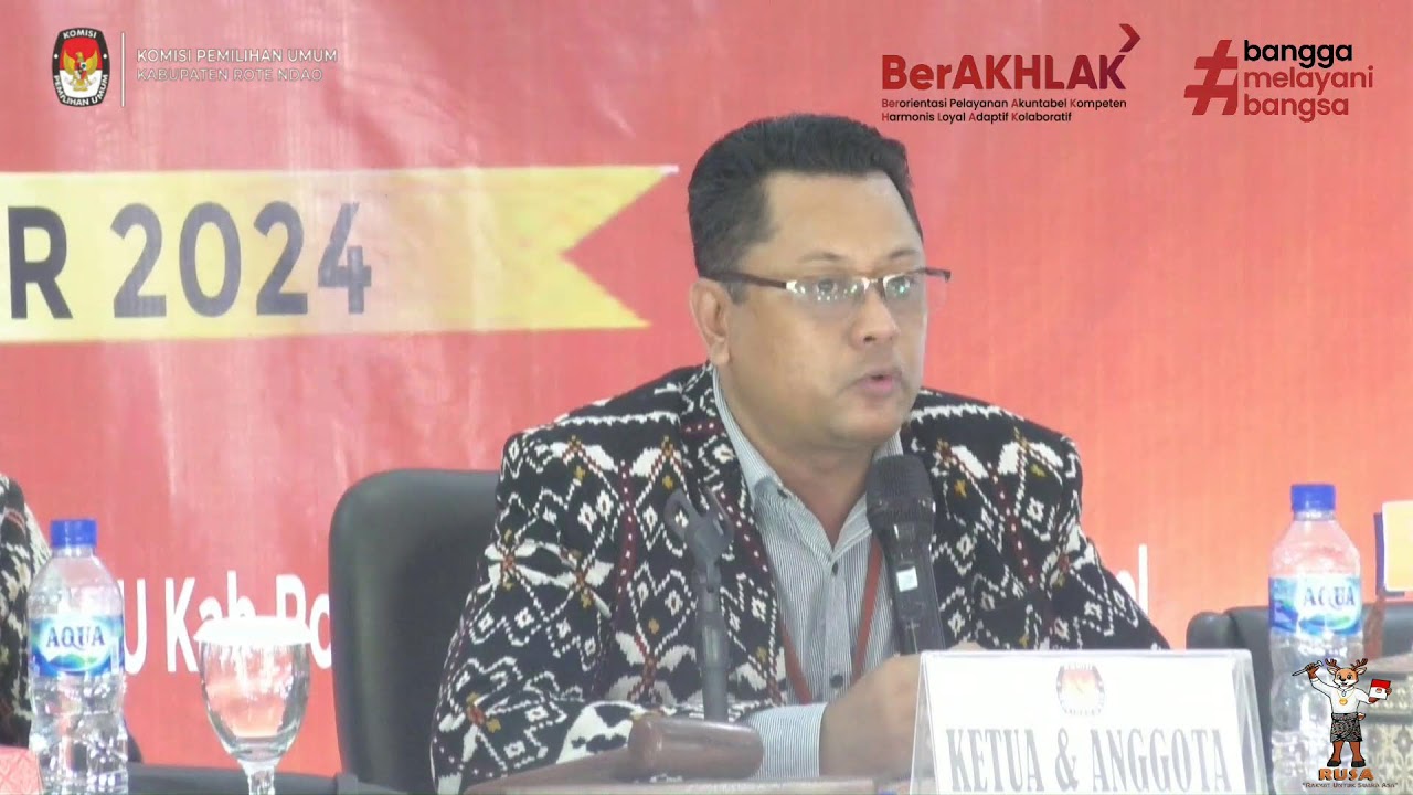 PENGUNDIAN DAN PENETAPAN NOMOR URUT PASANGAN CALON BUPATI DAN WAKIL BUPATI ROTE NDAO TAHUN 2024