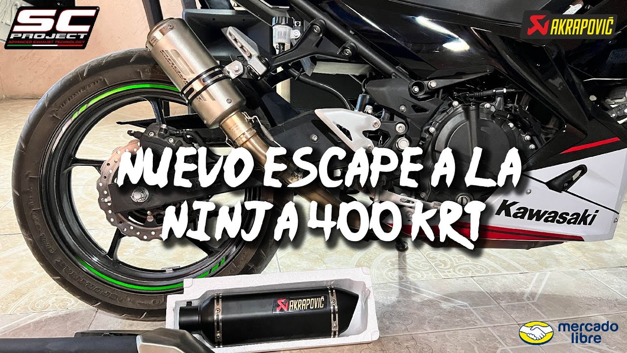 Nuevo escape (exosto, mofle) a la Kawasaki ninja 400 KRT / SC project / Akrapovic | Reptal Rider