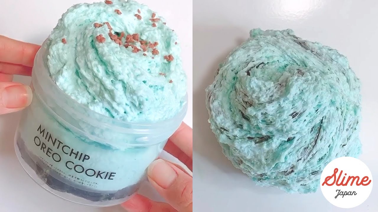 【スライムレビュー】スライムジャパン様のミントチップオレオクッキー(Mintchip oreo cookie)【ASMR 音フェチ Slime 슬라임】