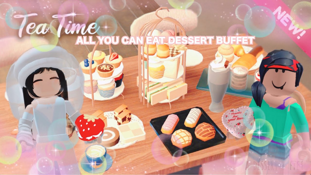 ALL YOU CAN EAT DESSERT BUFFET ON ROBLOX! | Jassy & Jissy