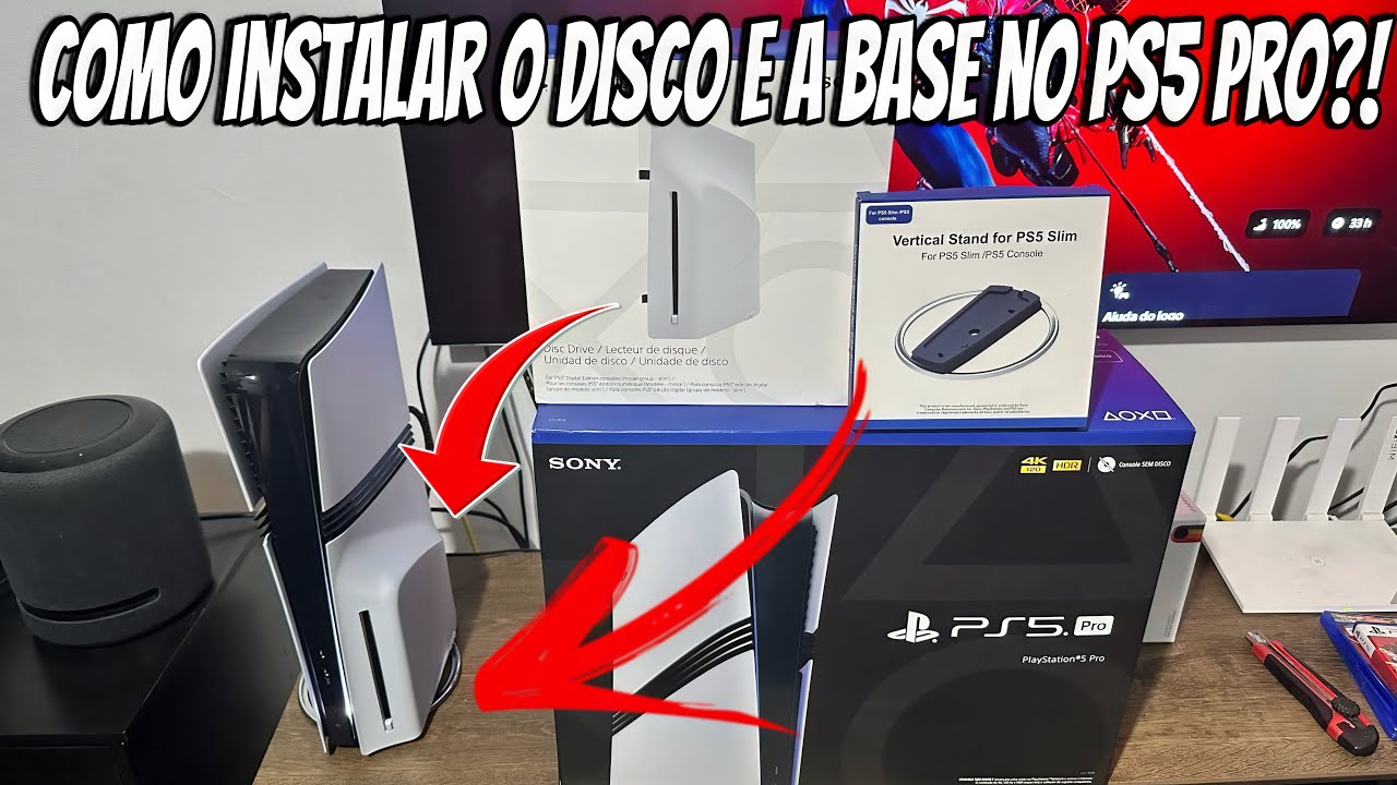 Instalando a Base e o Disco no PS5 Pro