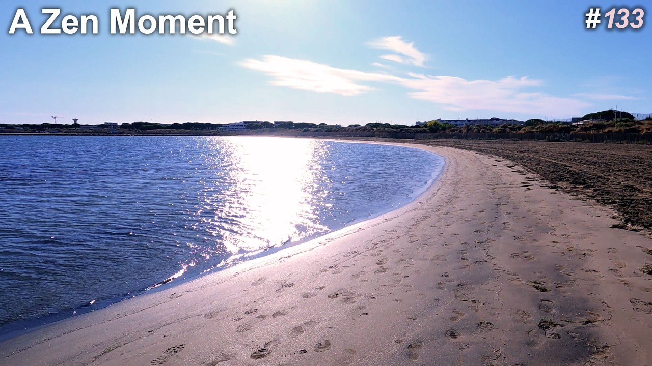 Walk on the beach, Le Grau-du-Roi left bank beach | relaxing video