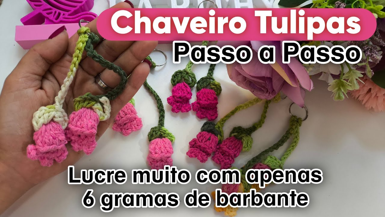 CHAVEIRO TULIPAS🌹 (Opção de 