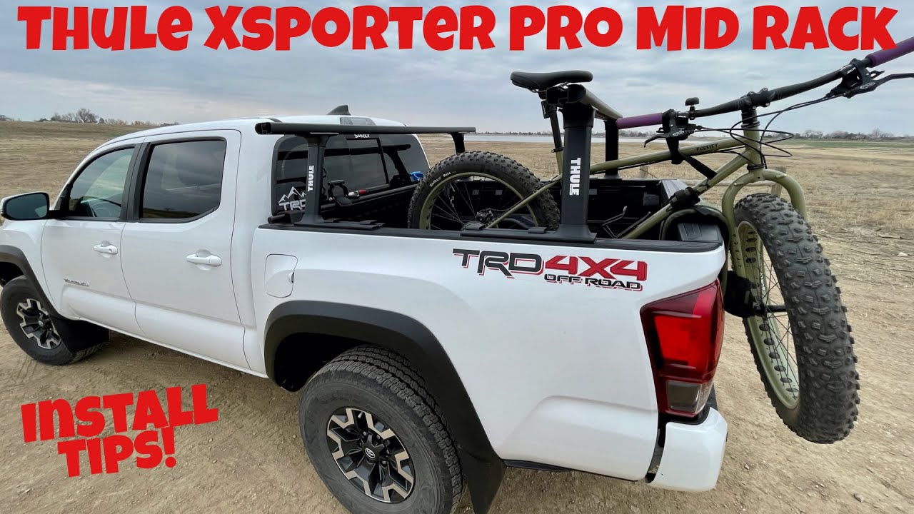 Toyota Tacoma Bed Rack Install | Thule Xsporter Pro Mid Rack | Fat Bike Overlanding