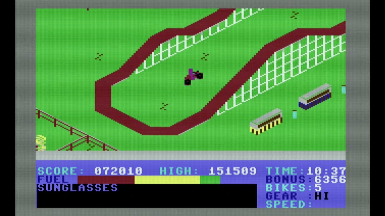 Action Biker Enhanced - C64 Gameplay