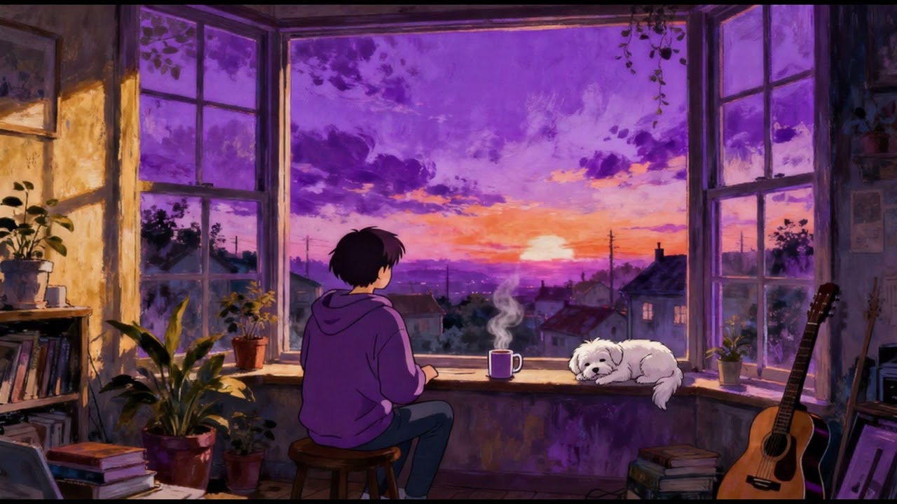보랏빛 노을 아래, 우리들의 만남 | Purple Sky Rendezvous (Chill/Study/Sleep)