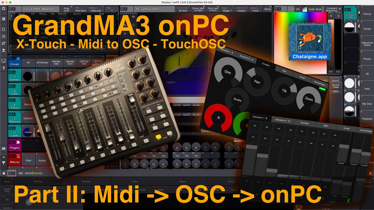 Grandma3 Midi to OSC - Part II: Midi to OSC mapping using Chataigne