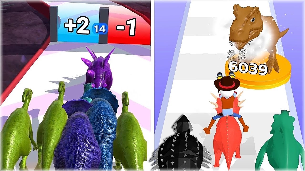 Dino Run vs Monster Catch Run | Merge Master Dinosaur