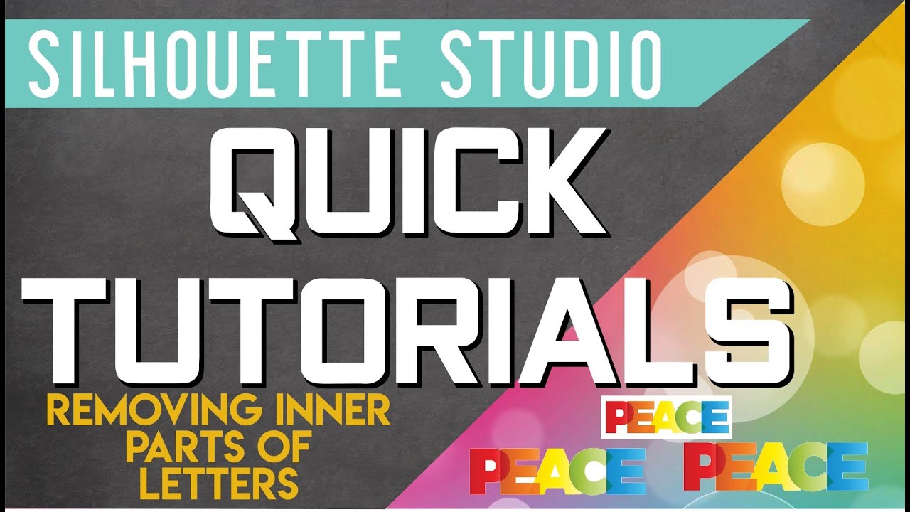 Silhouette Studio - How to Remove the Inner White Areas of Traced Letters and Shapes