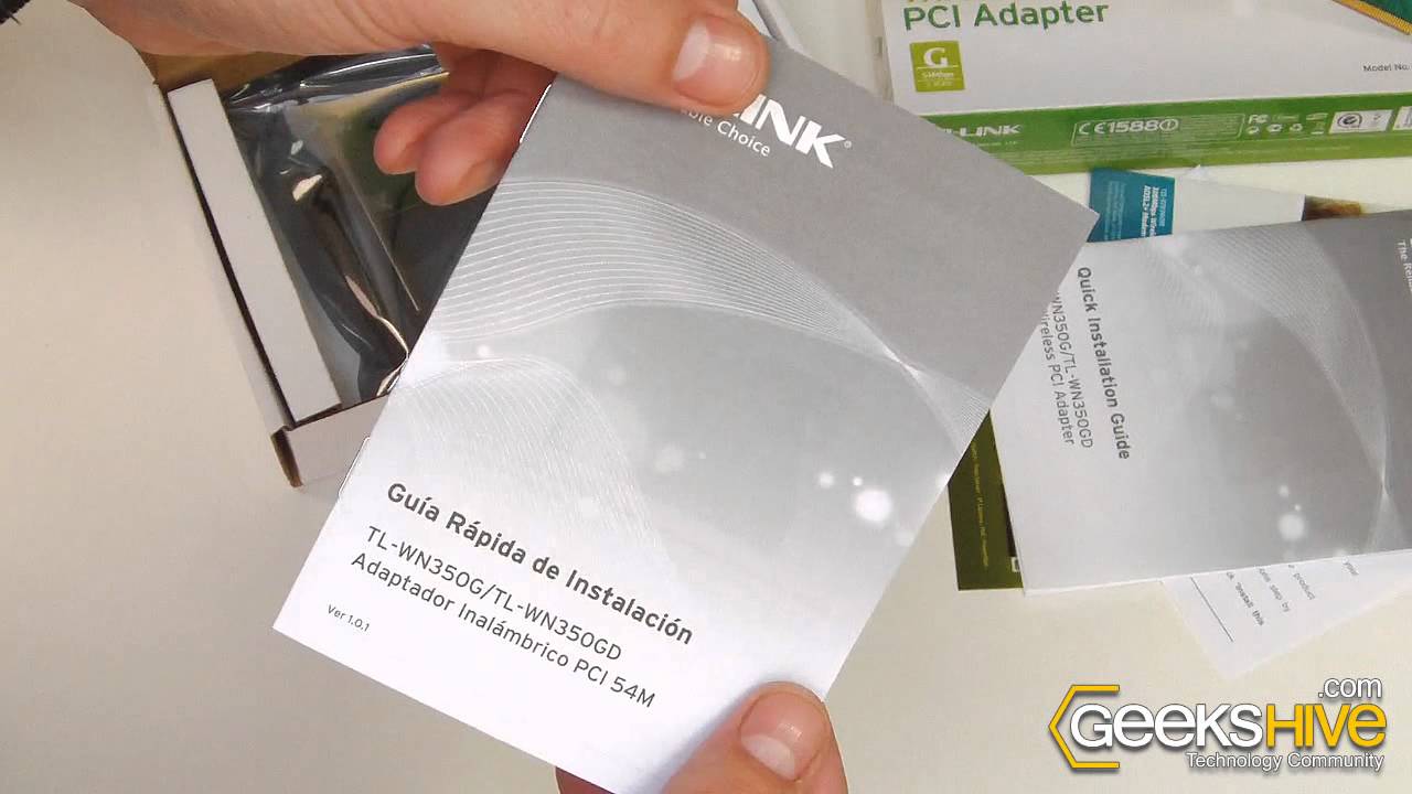 54Mbps Wireless PCI Adapter TL-WN350G TP-Link - Unboxing by www.geekshive.com