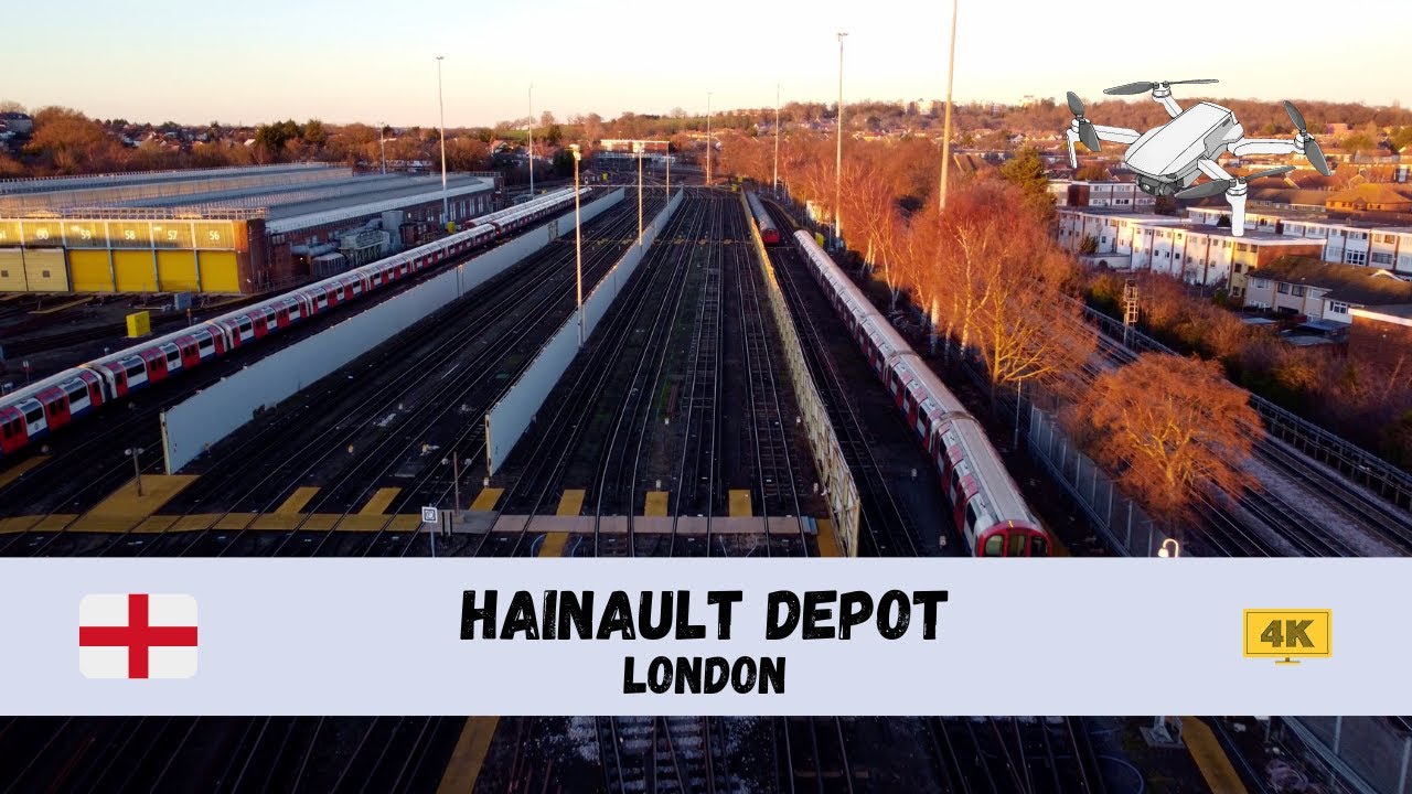 [4K] 🇬🇧 Hainault Depot, London - by drone 🇬🇧