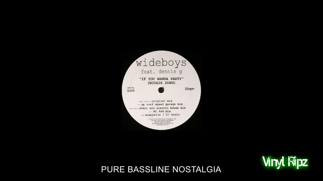 WIDEBOYS FEAT. DENNIS G - IF YOU WANNA PARTY ( UP NORTH SPEED GARAGE MIX ) NICHE / VINYL RIP
