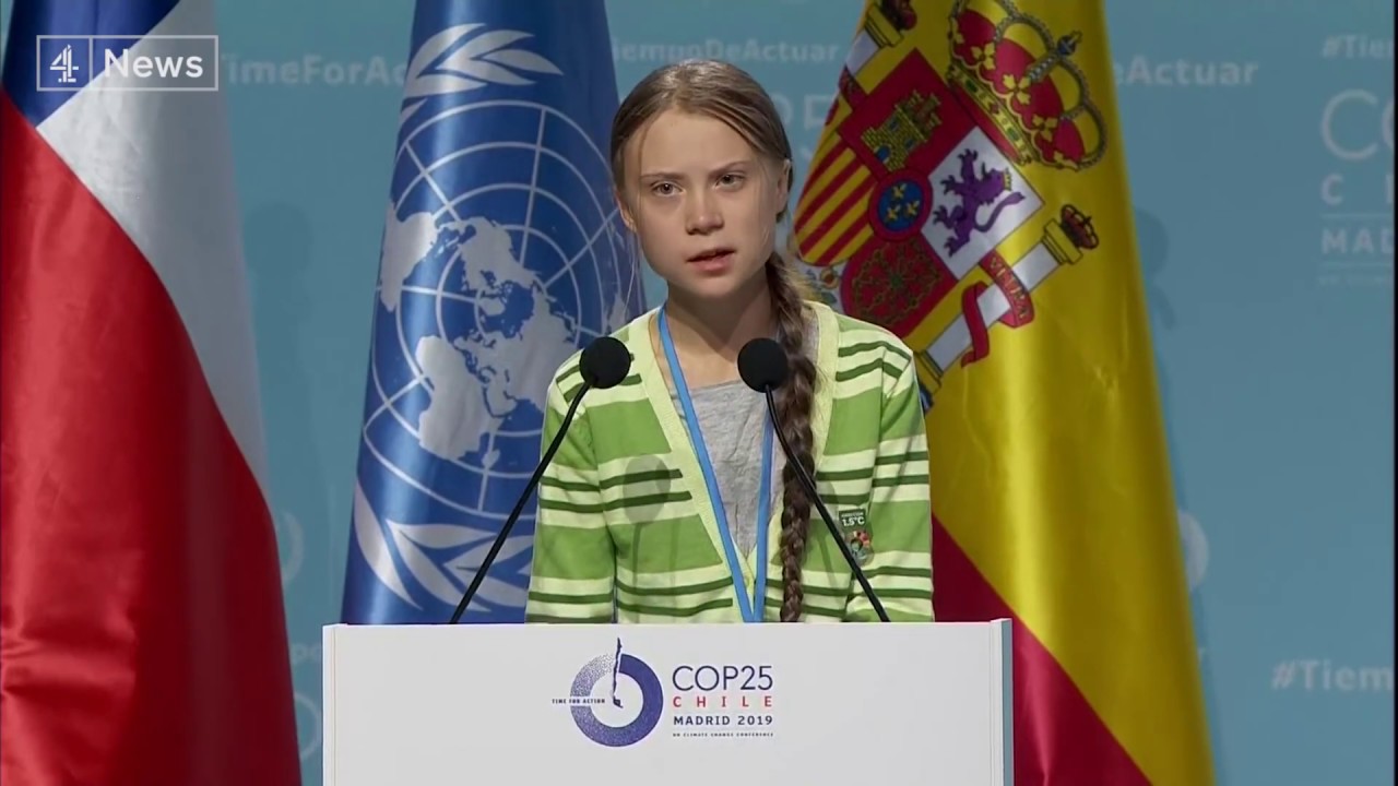 Greta Thunberg&rsquo;s speech at UN Climate Change Conference, Madrid, Spain, December, 2019
