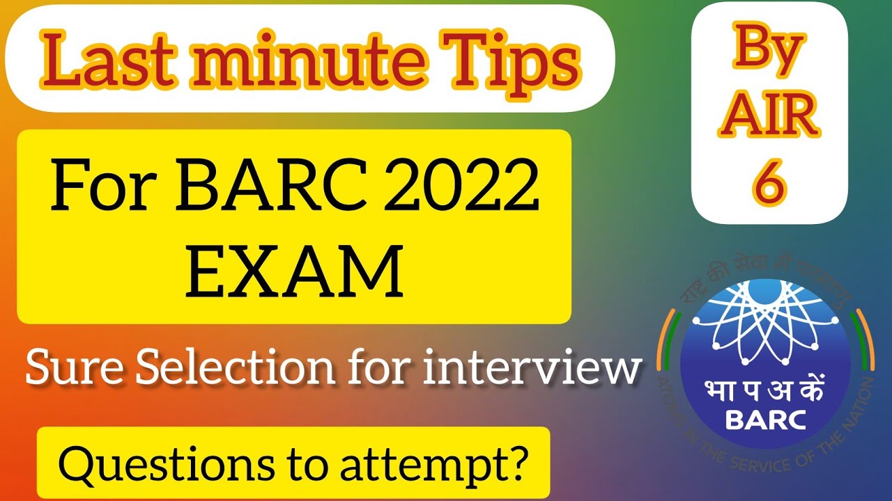 Last minute tips for BARC Exam METALLURGY | BY AIR 6