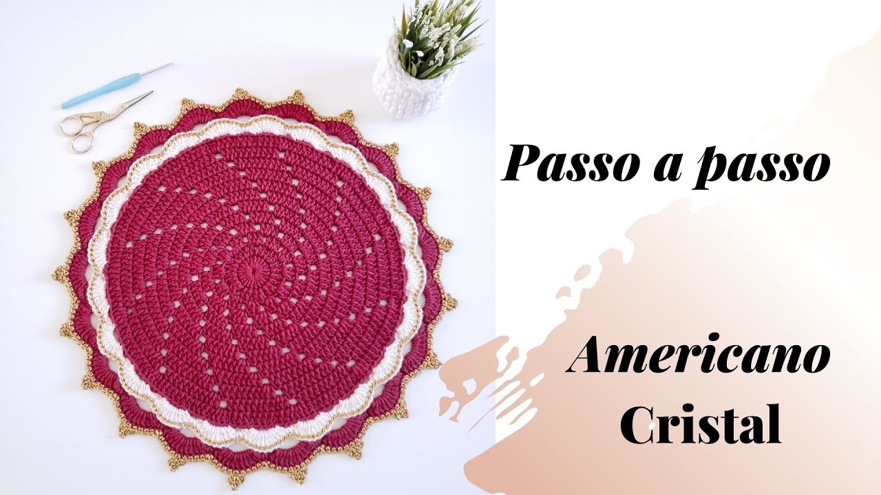 Americano de crochê Cristal - passo a passo - Francieli Klosinski